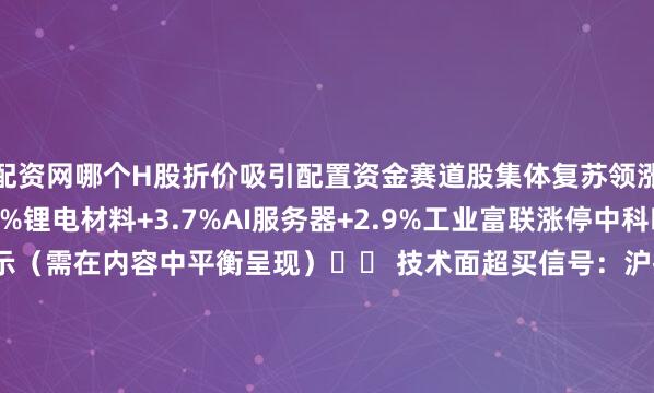 配资网哪个H股折价吸引配置资金赛道股集体复苏领涨板块稀土永磁+4.2%锂电材料+3.7%AI服务器+2.9%工业富联涨停中科曙光涨6.8%风险提示（需在内容中平衡呈现）⚠️ 技术面超买信号：沪指日线RSI升至72（近超买区间）上证50股指期货贴水扩大至0.8%⚠️ 政策落地不确定性：美联储7月降息预期波动（CME概率降至68%）国内地产风险事件发酵（某头部房企债券异动）